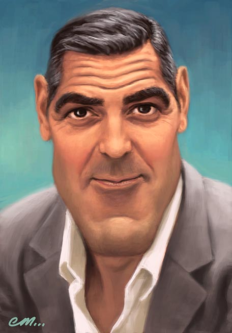 عکس های جورج کلونی george clooney-کاریکاتور