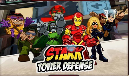  بازی قهرمانان : محافطین برج های آسمان stark tower defense