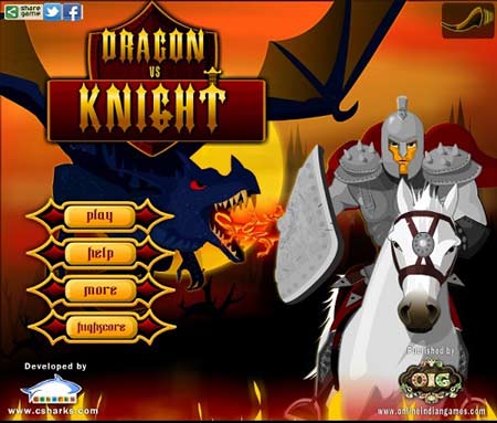 بازی شوالیه و اژدها Dragon vs Knights