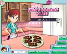 بازی آنلاین کلاس آشپزی سارا بیسکوئیت biscotti : Saras Cooking Class با دانلود