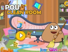 دانلود بازی آنلاین تمیز کردن اتاق پو pou clean room